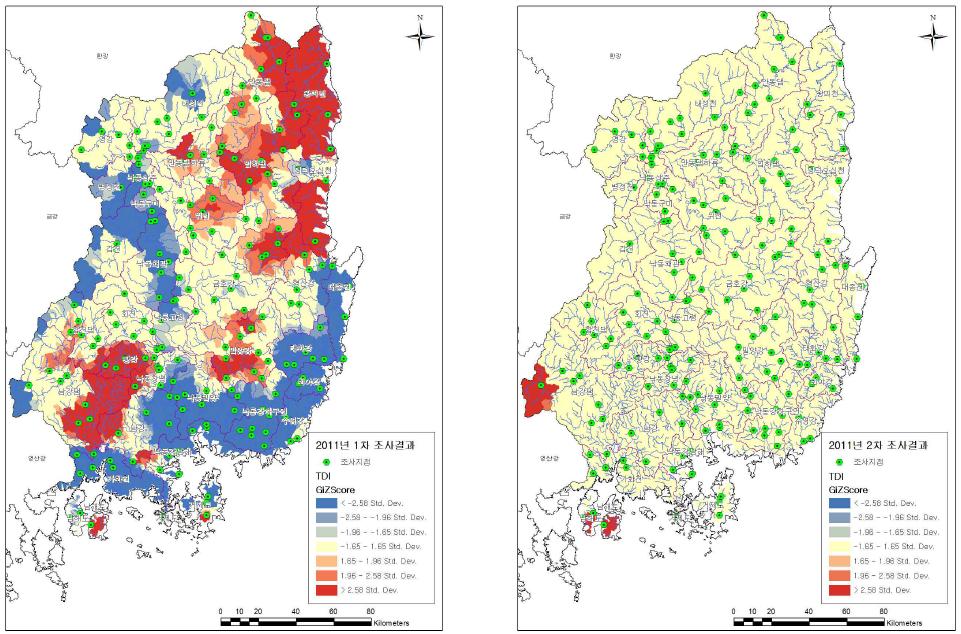 TDI Hotspot 분석결과(2011)