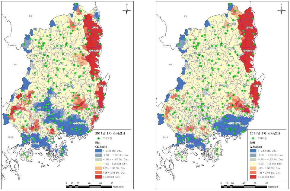 BMI Hotspot 분석결과(2011)