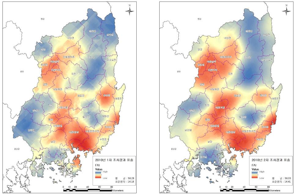 FAI Kriging 표출결과(2010)