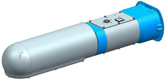 3D view of payload frame.