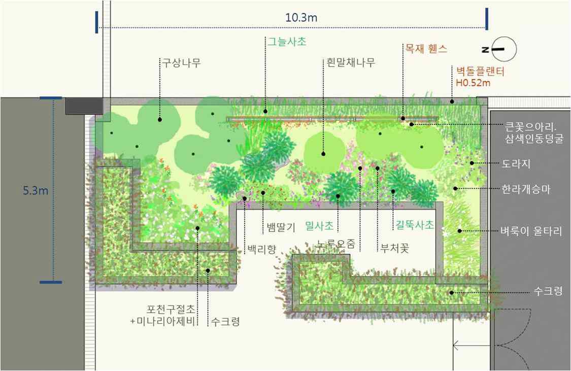 삼각산초등학교 야생화 모델정원 계획안
