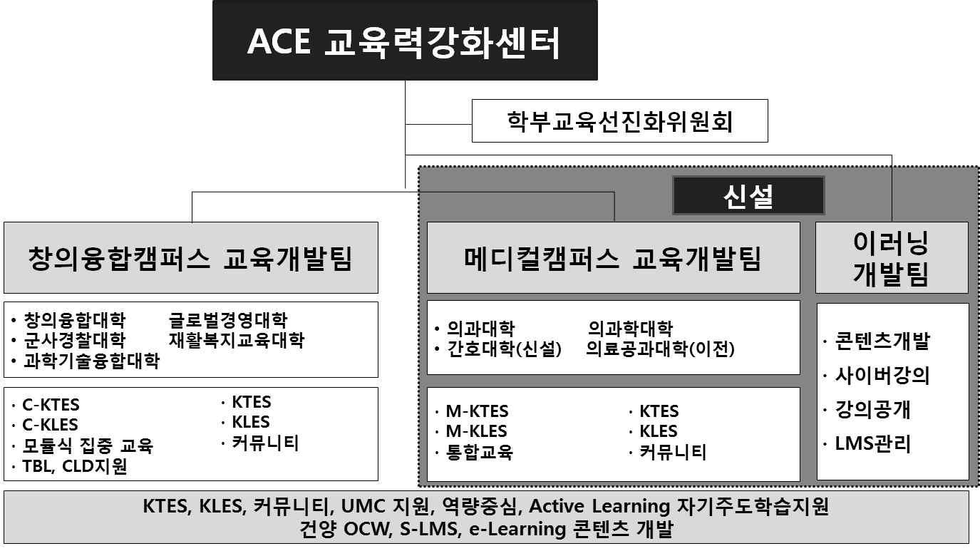 양대캠퍼스 교수-학습 지원 조직 구축