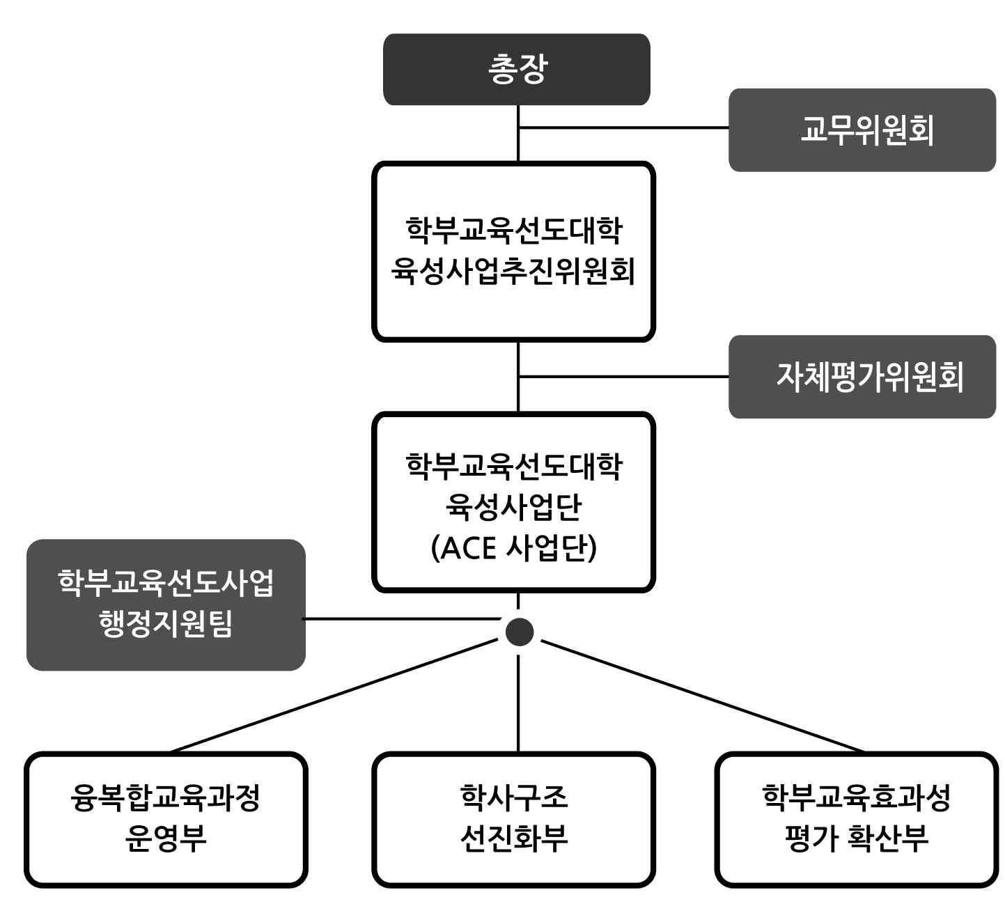 사업운영 및 관리조직 조직도