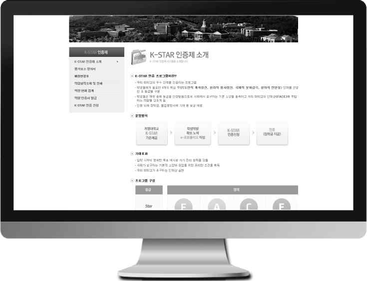 K-STAR 인증 시스템 화면