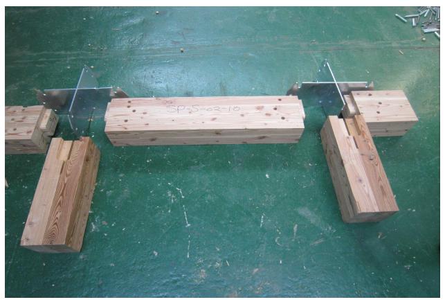 십자철판-장부 접합부의 구성
