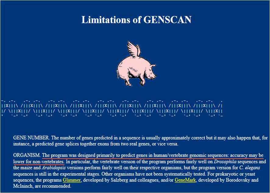 GENESCAN 홈페이지의 명시 내용
