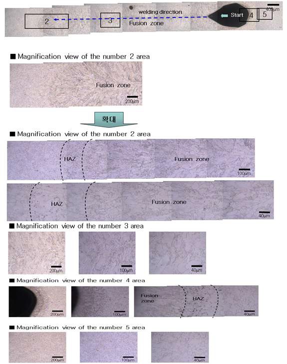 레이저 용접부1 Optical 조직검사