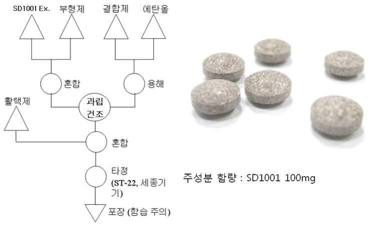 발포정의 제조공정도 및 시제품