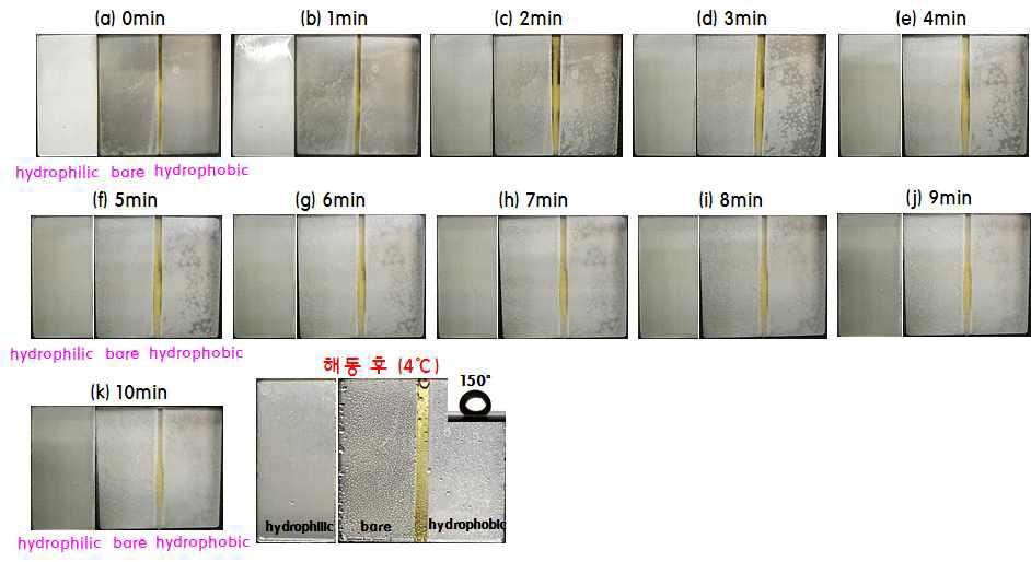 De-icing test 후 표면사진