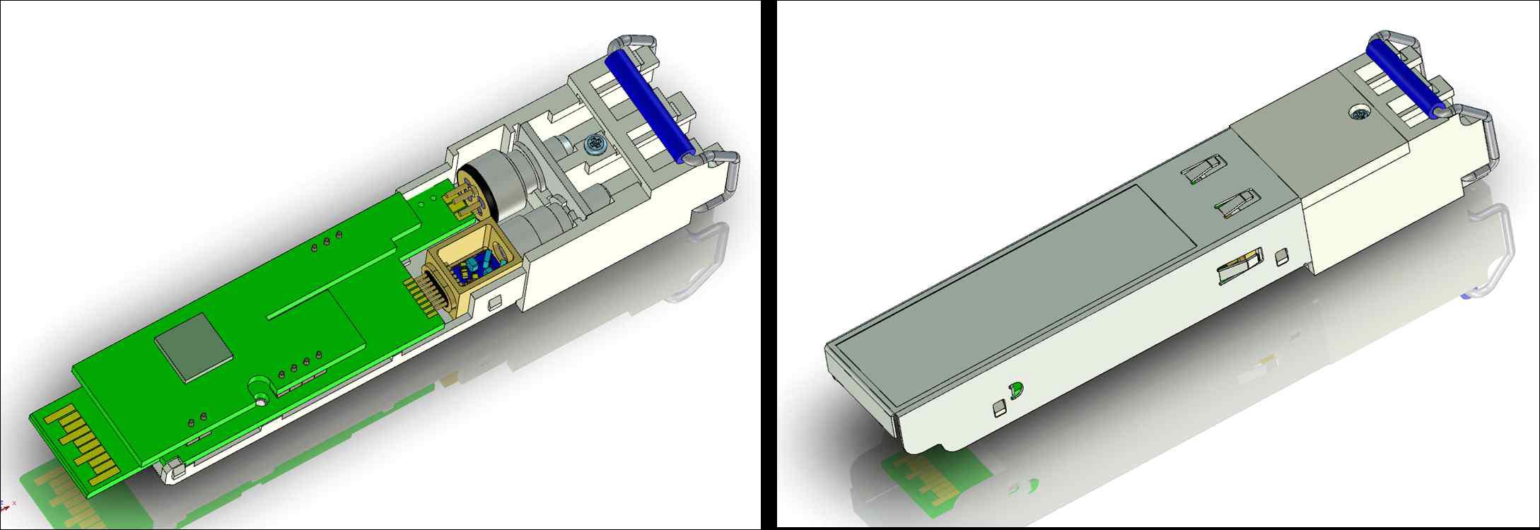 Dual-band TOSA 내장된 SFP 설계도