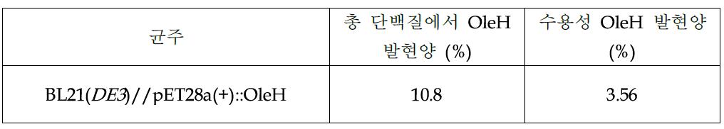 유가식 배양의 세포 농도와 올레산 수화효소의 농도