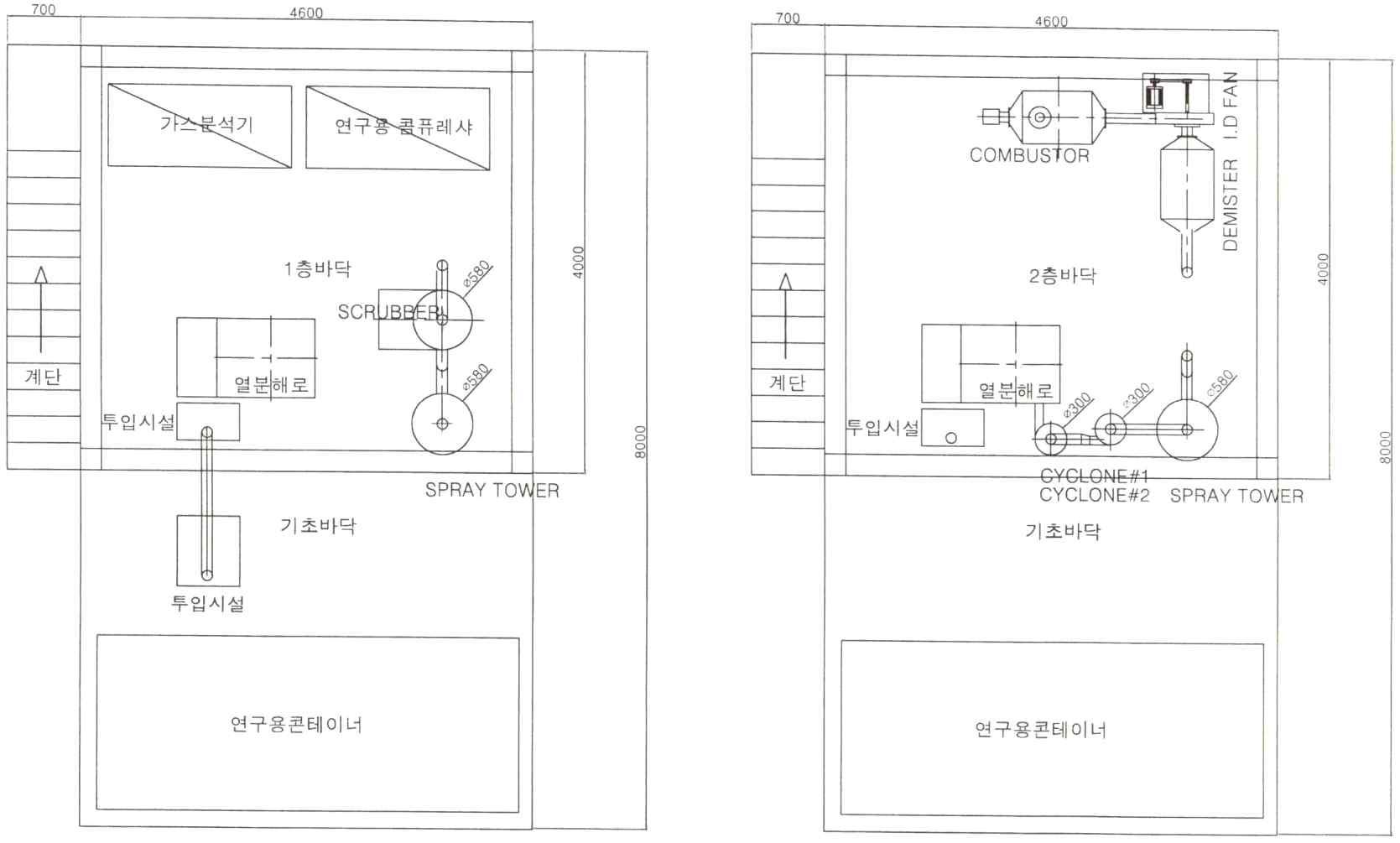 세일정유 이전 산소부화 시스템 설치 도면(평면도)