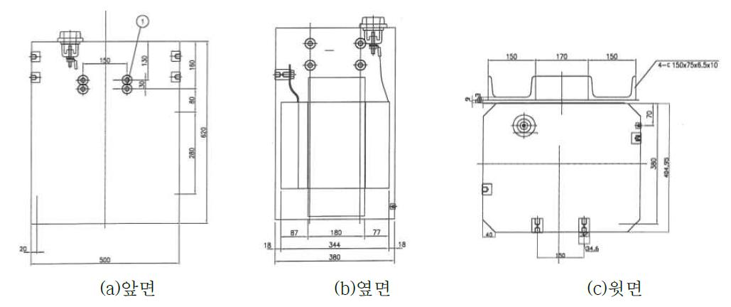 모따기형 금형 설계 도면