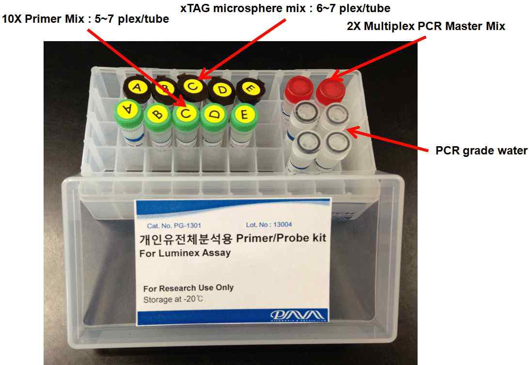 개인유전체 분석용 프라이머/프로브 키트 시제품