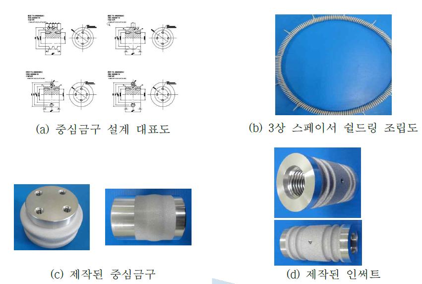 축소형 내열 170kV 3상 스페이서 금구류 설계도 및 제품