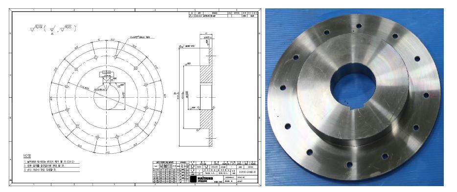 Rotor Cover 설계도 및 사진