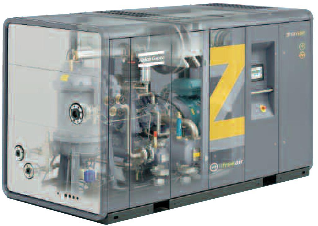 Oil-free screw compressor package.