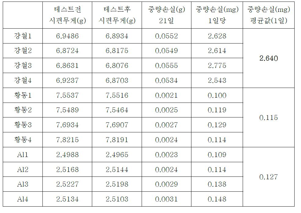 부식시험결과