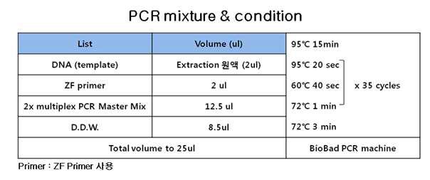 PCR condition