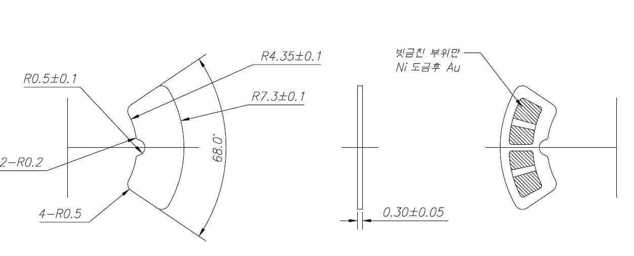 2D Auto cad PCB 설계 모식도