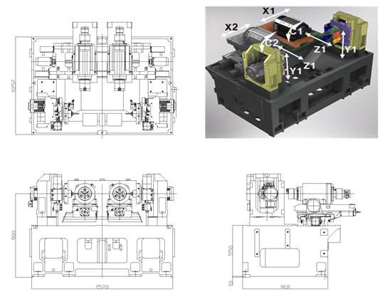 Design of the main body and feed-driving axes