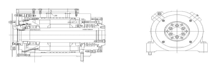 Main spindle for heavy duty use