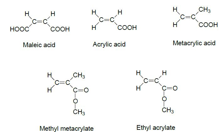 RO 스케일방지제용 Carboxylic acid monomer 종류 및 구조
