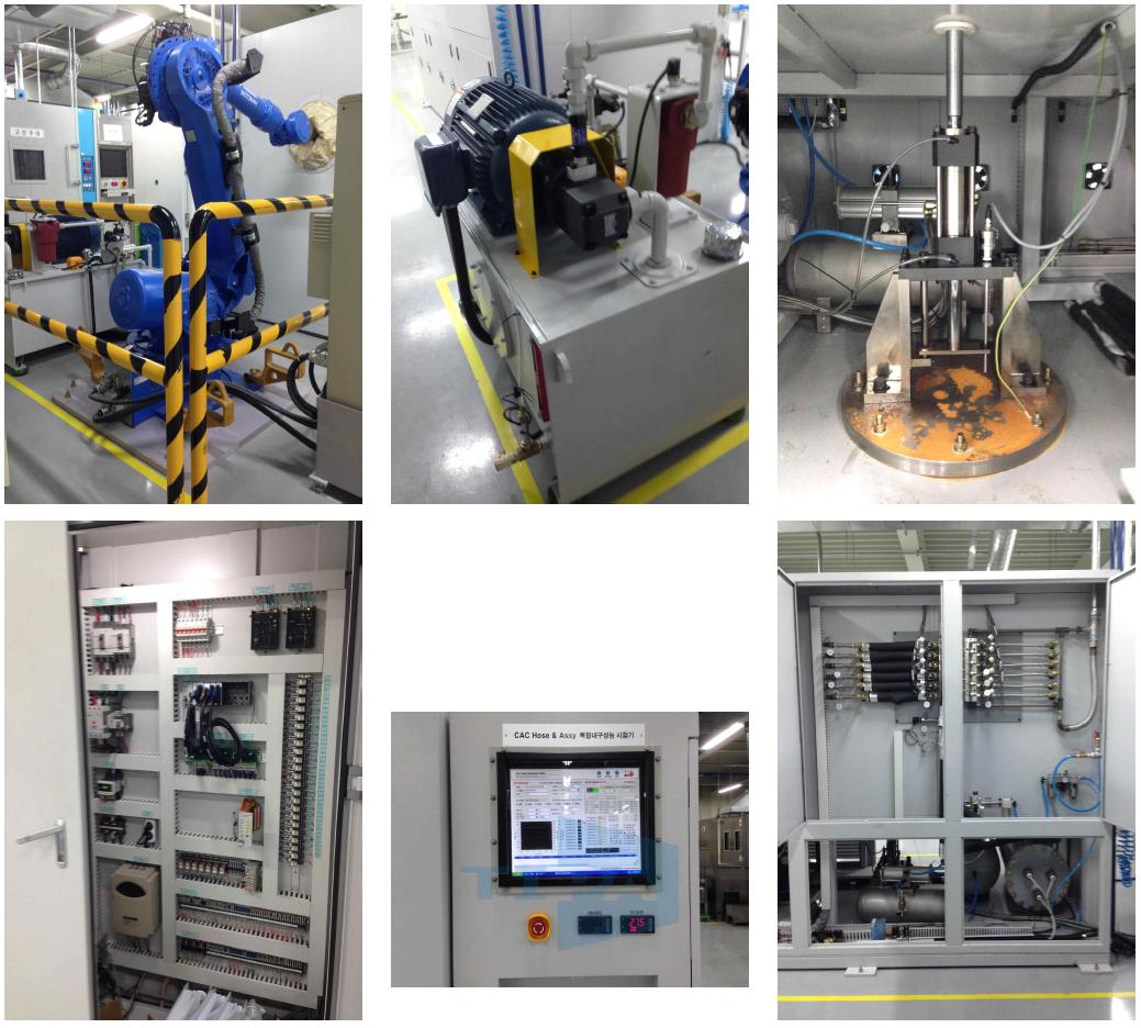 개발된 시험 시스템 설치 사진