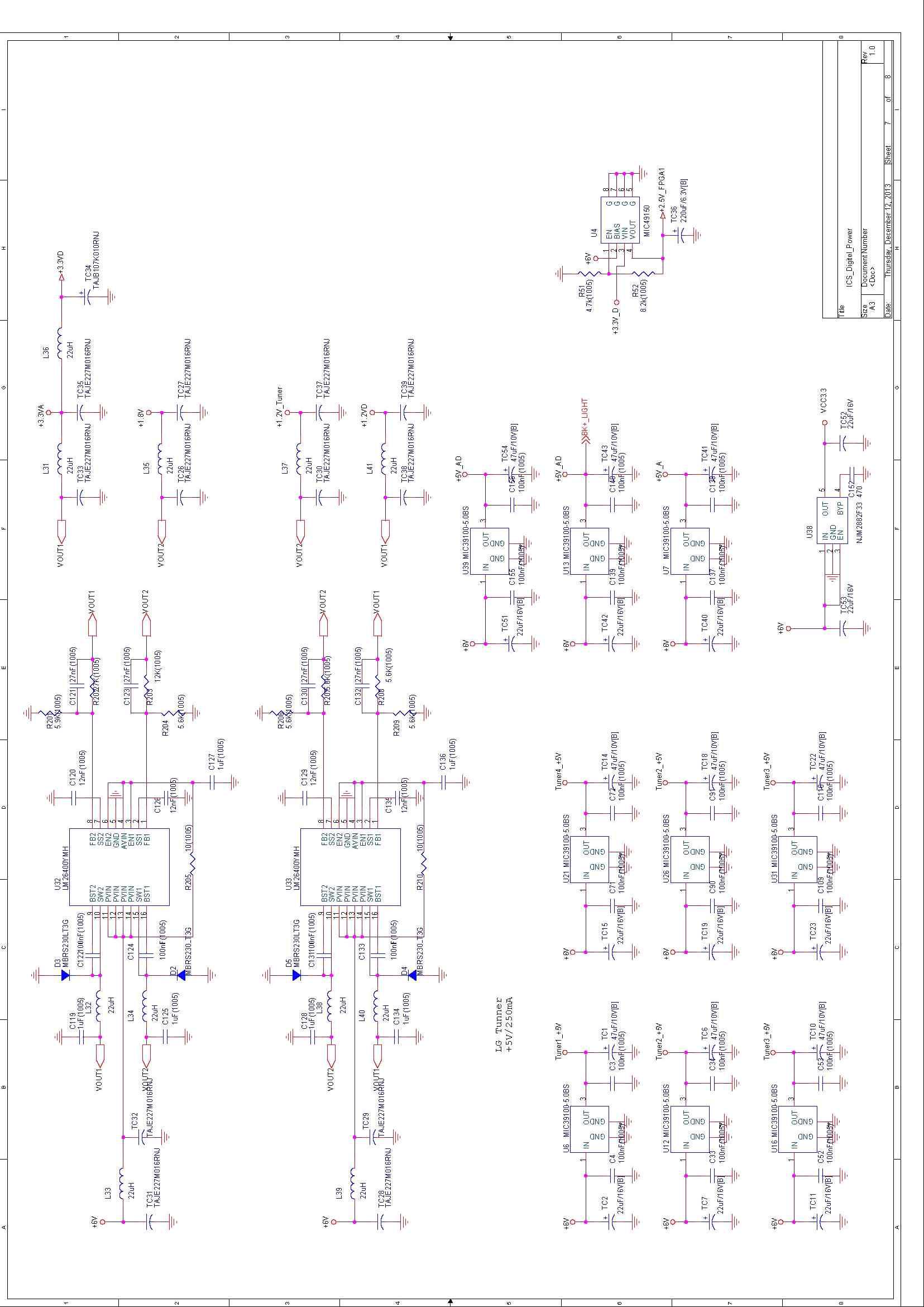 VSB Modulator 회로도 13/13 - Power Circuit