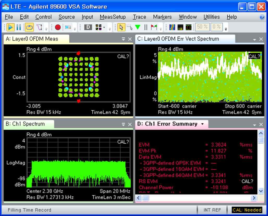 2380MHz 다운링크 EVM