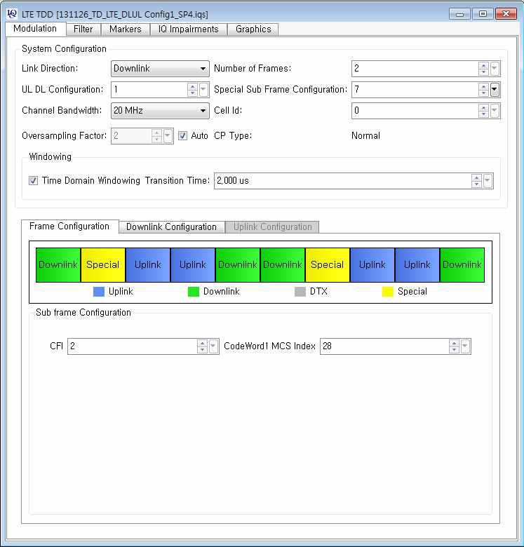 TD-LTE Downlink 신호 Setup 1