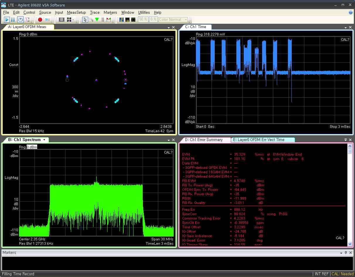 Spectrum Analyzer 측정 파형