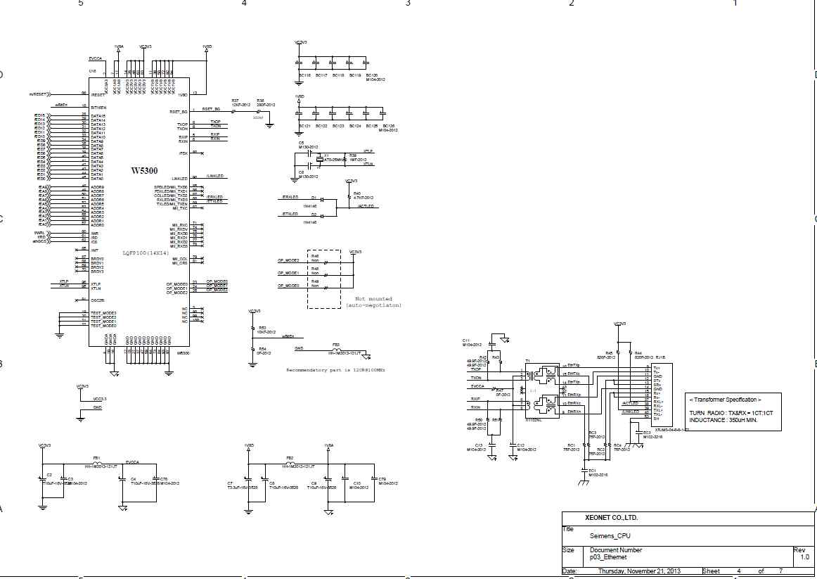 FUM511, FUM230 장착용 CPU 보드 회로 설계 (Ethernet)