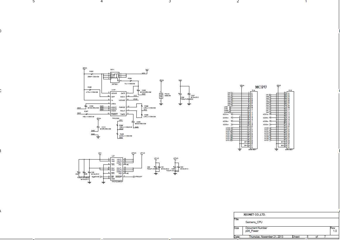 FUM511, FUM230 장착용 CPU 보드 회로 설계 (Power & Connector)