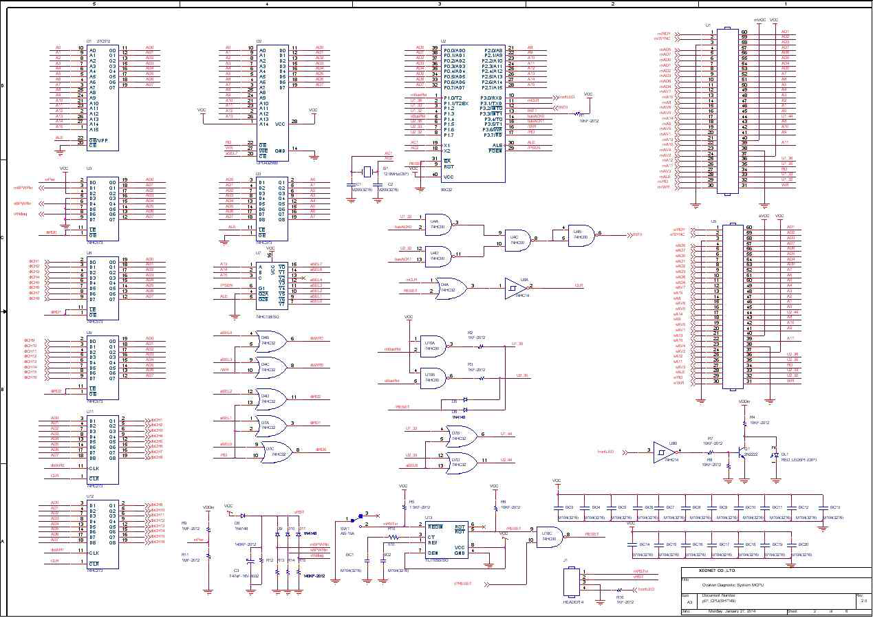 FUM511 전자카드 회로 설계 (CPU)