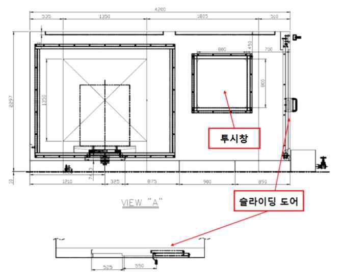 분사챔버 우측면도