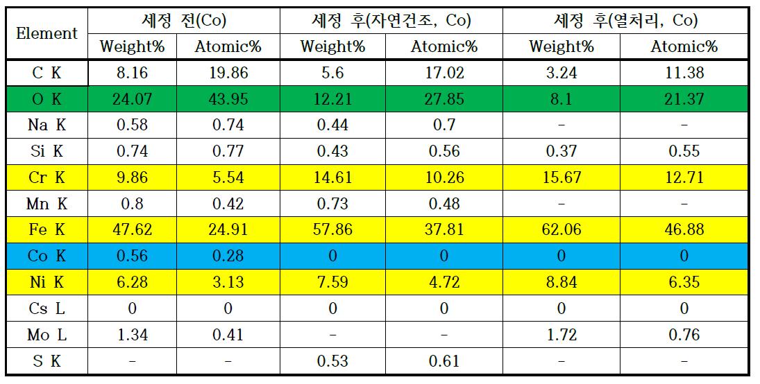 FESEM-EDS 분석결과