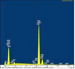 EDS spectra for the raw material