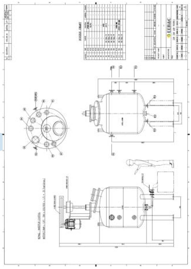 고온고압교반저장탱크 설계도면