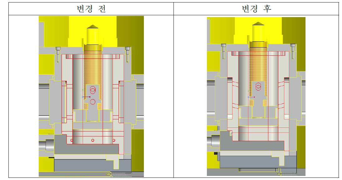 드라이아이스 제조기 1,2차 제작분 배기구 비교