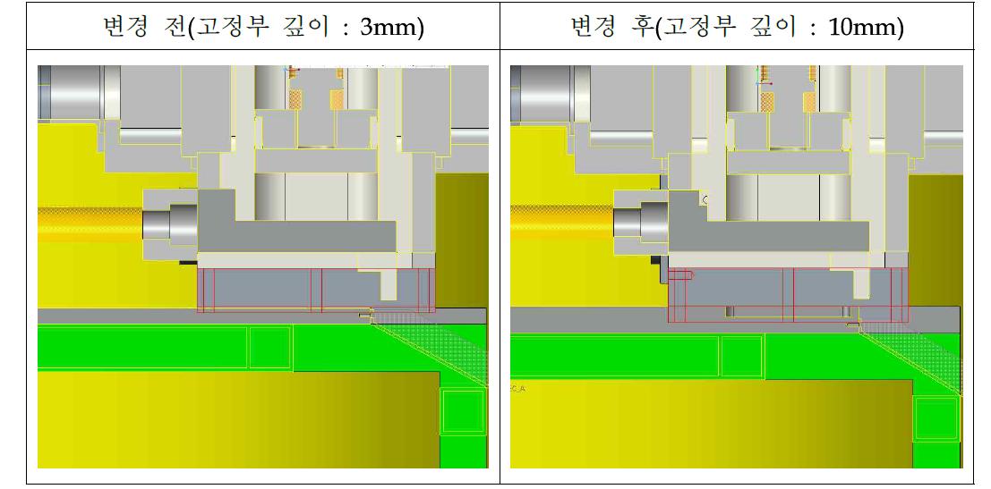 드라이아이스 제조기 1,2차 제작분 Base Plate 고정부 비교