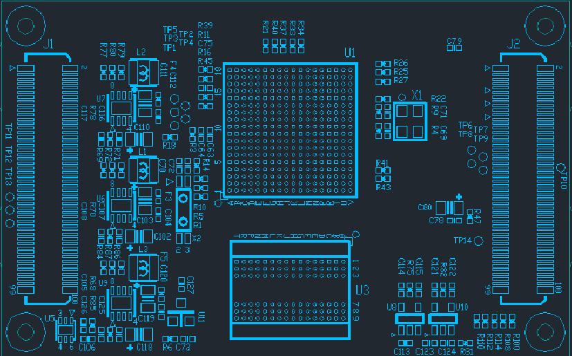 CPU 모듈 Gerber File (TOP)