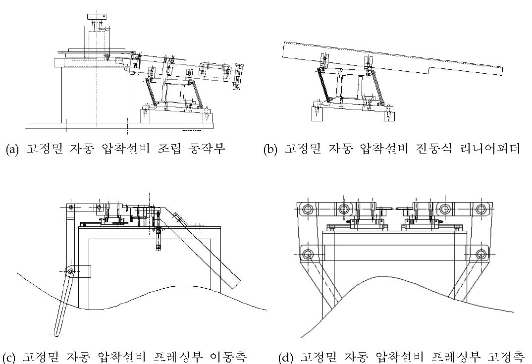 고정밀 자동 압착설비 각 Part 별 도면