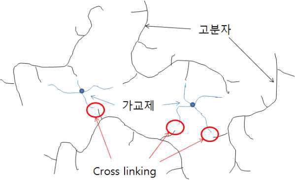 가교제를 이용한 Cross linking 조절방법