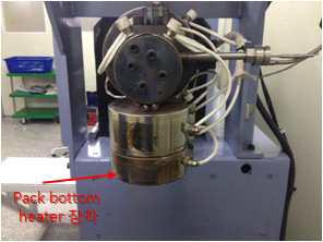 노즐팩 하단부 히터 장착