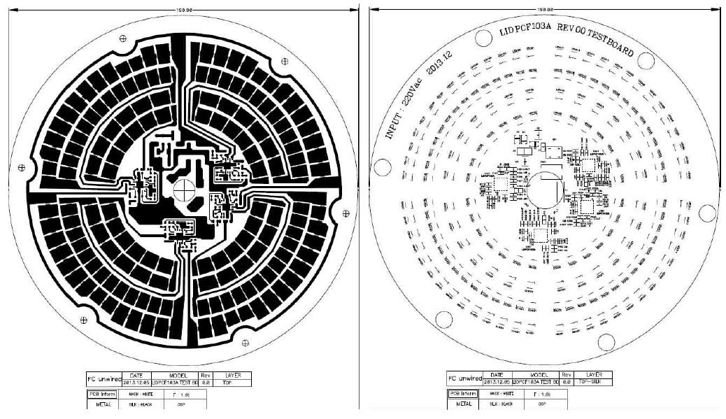 LID-PC_R101A IC를 사용한 시제품 PCB 도면