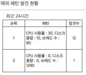 예외 패턴 발견 현황