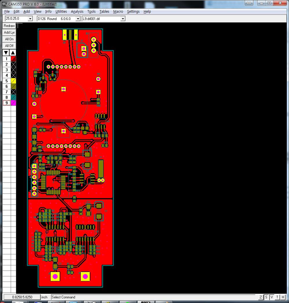 누수검지기 PCB설계(앞면)