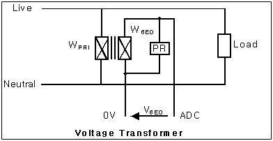 Voltage Transformer를 사용한 전압 신호 변환 회로도