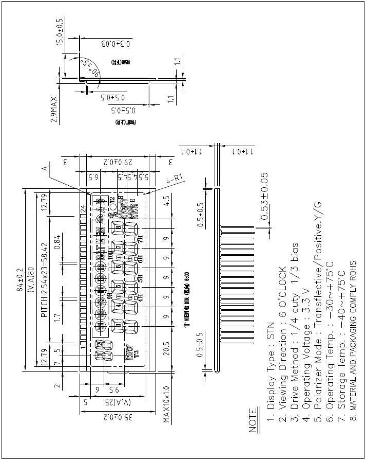 1P2W LCD Datasheet